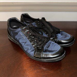 Prada Sport Blue Suede and Nylon Low Top Sneakers for Men Size 8